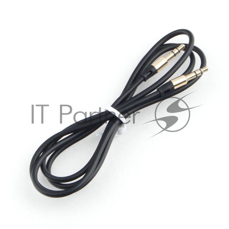 Кабель аудио Cablexpert CCAB-01-35MM-1MB, 3.5 джек (M)/3.5 джек (M), черный, 1м, блистер