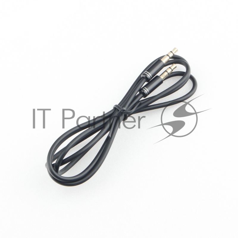 Кабель аудио Cablexpert CCAB-02-35MM-1MB, 3.5 джек (M)/3.5 джек (M), черный, 1м, блистер