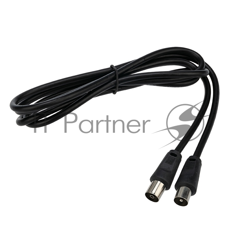 Шнур ТВ гнездо - ТВ штекер, длина 1,5 метра, черный | 17-5002 | REXANT