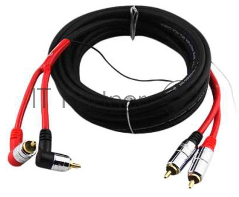 Кабель Ural RCA -PT5M черный 5м межблочный, 2RCA-2RCA, 5m, бескислородная медь