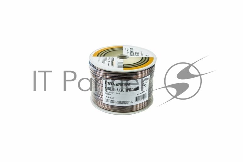 Кабель акустический PROconnect 2х0,35 мм², прозрачный BLUELINE, бухта 100 м