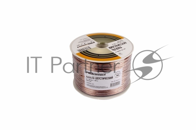 Кабель акустический PROconnect 2х1,00 мм², прозрачный BLUELINE, бухта 100 м