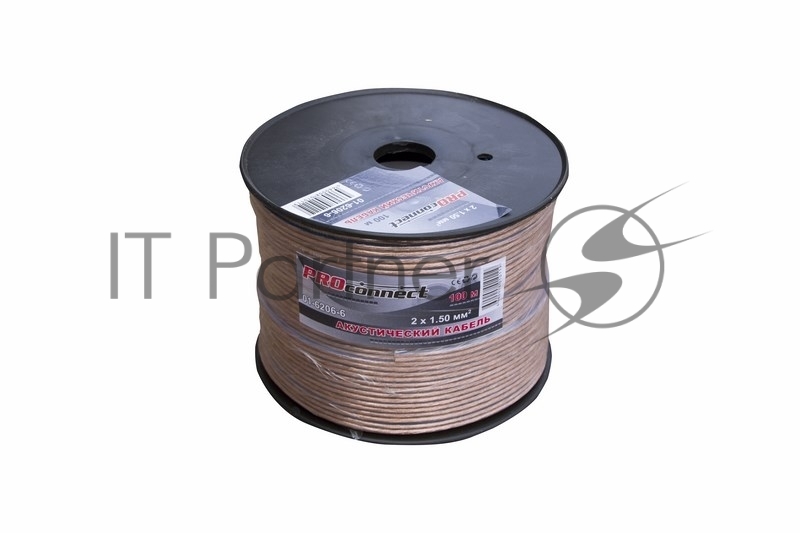 Кабель акустический PROconnect 2х1,50 мм², прозрачный BLUELINE, бухта 100 м