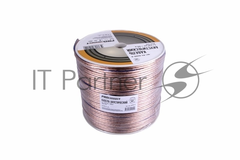 Кабель акустический PROconnect 2х4,00 мм², прозрачный BLUELINE, бухта 100 м