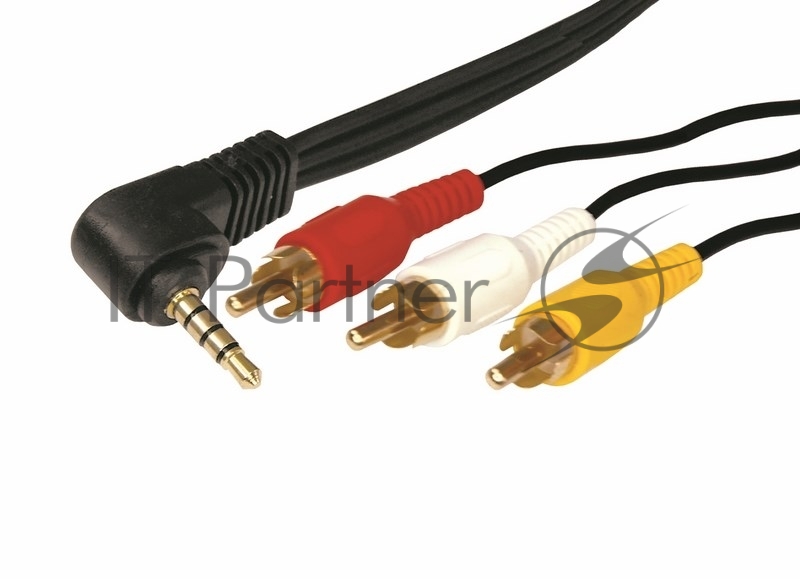 Шнур Стерео 3,5 мм 4C - 3 RCA, длина 1,5 мeтра (GOLD) REXANT