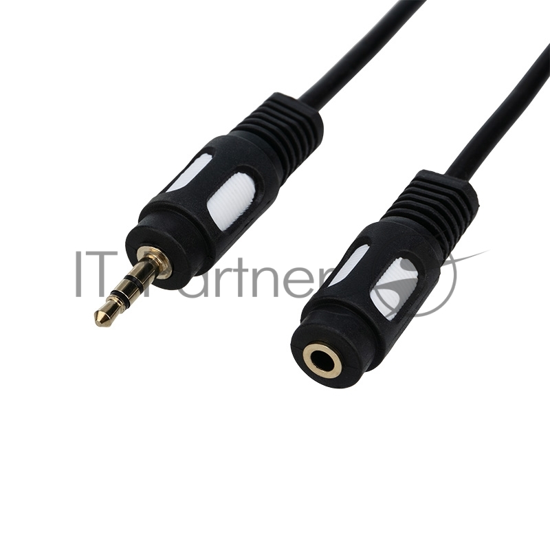 Шнур Стерео 3,5 мм гнездо - Стерео 3,5 мм штекер, длина 3 мeтра (GOLD) REXANT