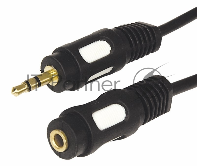 Шнур Стерео 3,5 мм гнездо - Стерео 3,5 мм штекер, длина 7 метров (GOLD) REXANT