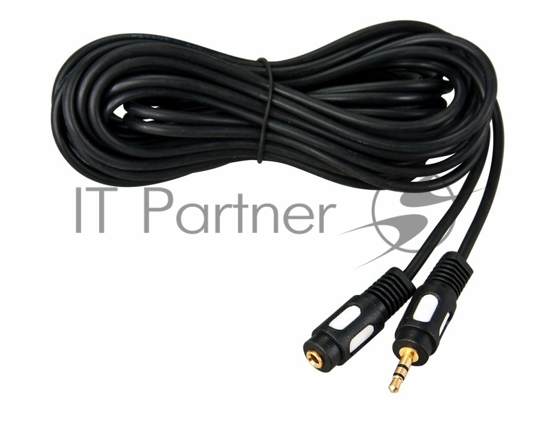 Шнур Стерео 3,5 мм гнездо - Стерео 3,5 мм штекер, длина 7 метров (GOLD) REXANT