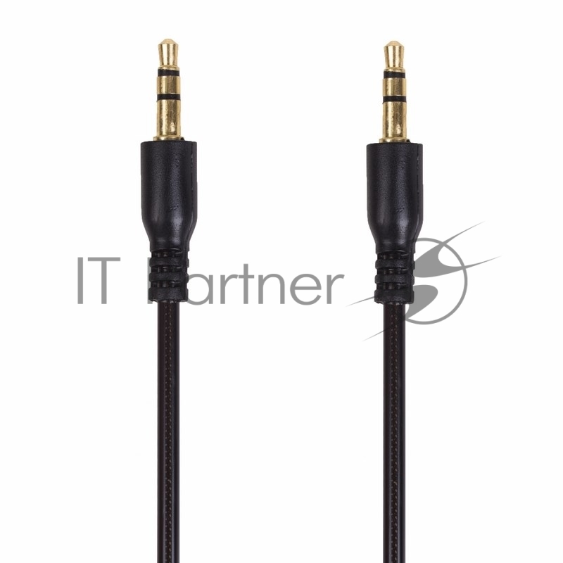 Аудиокабель AUX 3.5 мм гелевый 1 м черный REXANT