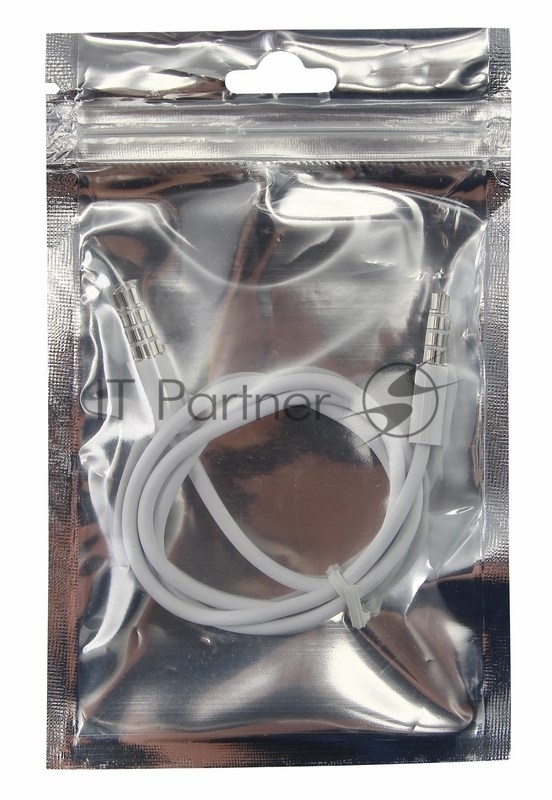 Аудиокабель 3,5 мм штекер-штекер 0,5 м белый