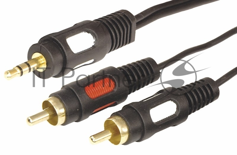 Шнур Стерео 3,5 мм - 2 RCA, длина 7 мeтров (GOLD) REXANT