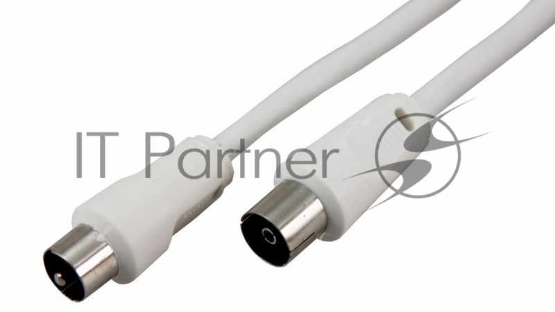 Шнур ТВ гнездо - ТВ штекер, длина 15 метров, белый REXANT