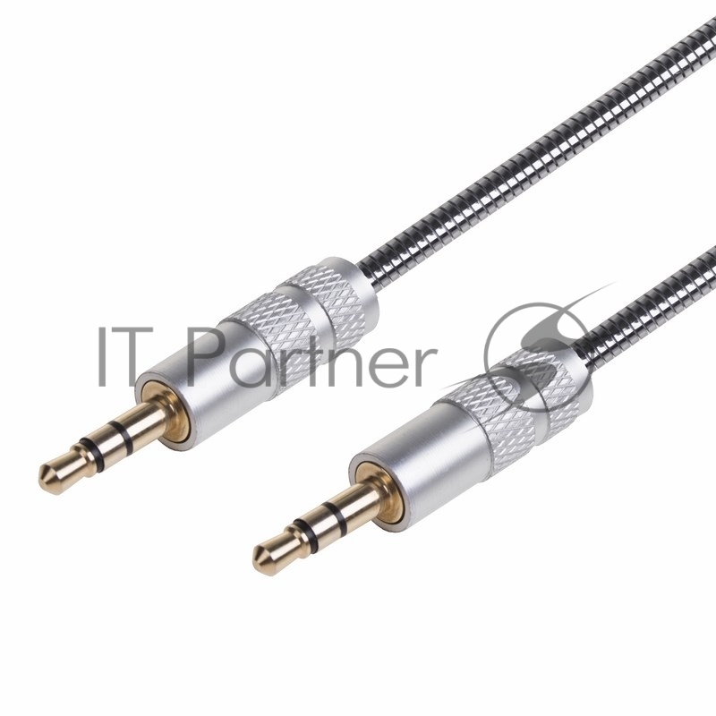 AUX-кабель в гибкой металлической оплетке 3.5 мм 1 м REXANT