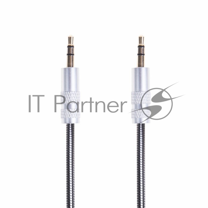 AUX-кабель в гибкой металлической оплетке 3.5 мм 1 м REXANT