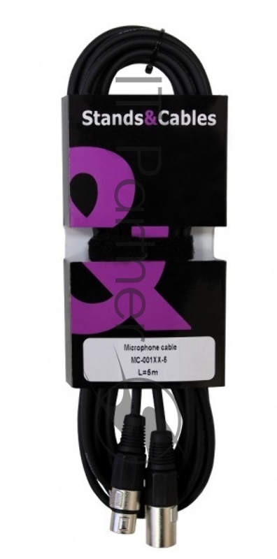 Микрофонный кабель распаянный, XLR-XLR, длина 5 метров STANDS & CABLES MC-001XX-5