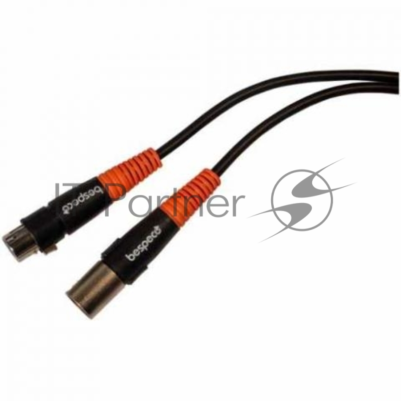 Кабель готовый микрофонный серии SILOS, XLR3M - XLR3F, длина 4.5м Bespeco SLFM450