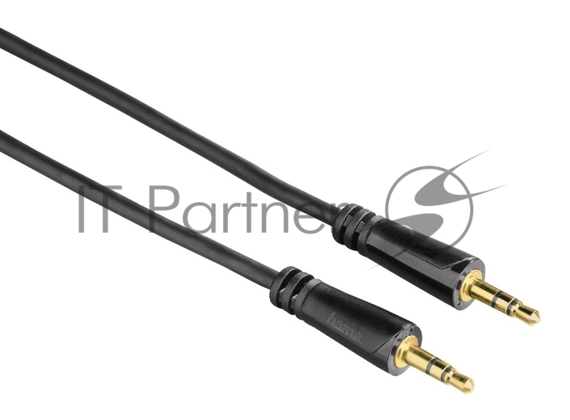 Кабель аудио Hama H-122320 Jack 3.5 (f)/Jack 3.5 (f) 5м. Позолоченные контакты черный (00122320)