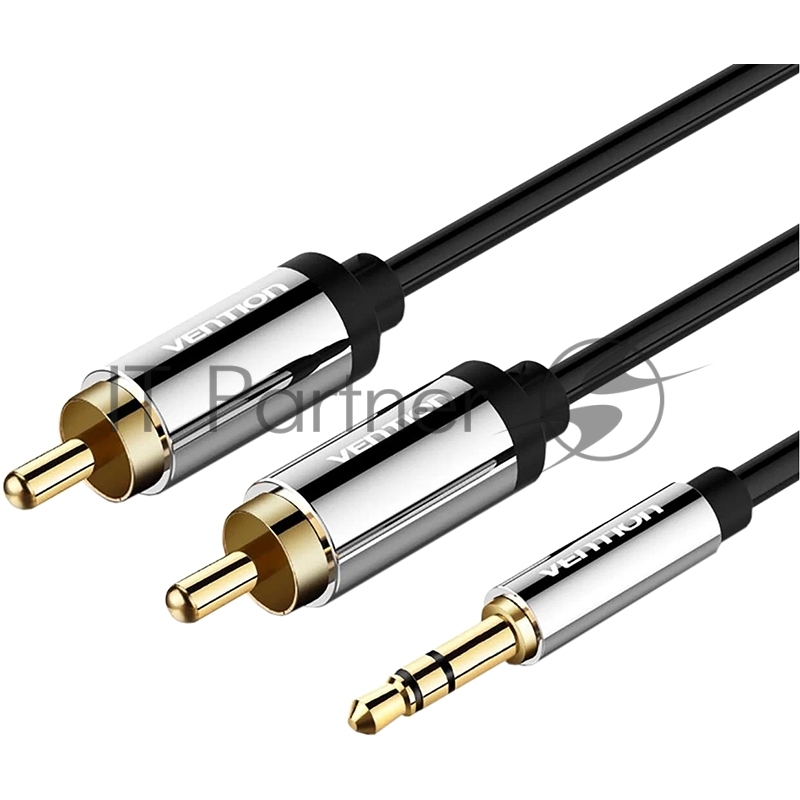 Кабель Vention аудио Jack 3,5 mm M/2RCA M - 2м Серый P550AC200-S