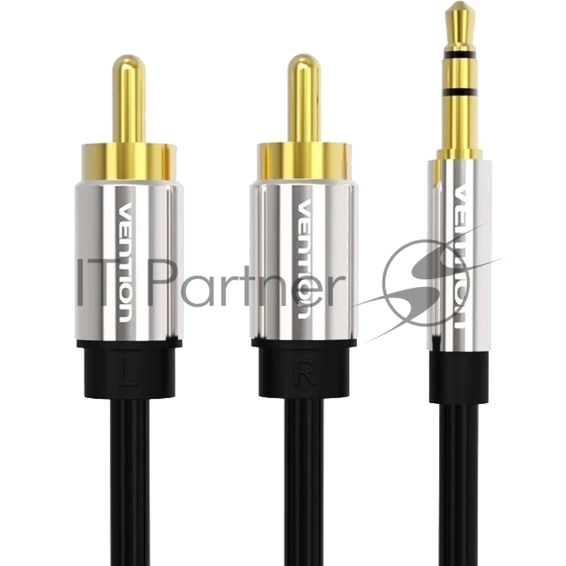 Кабель Vention аудио Jack 3,5 mm M/2RCA M - 2м Серый P550AC200-S