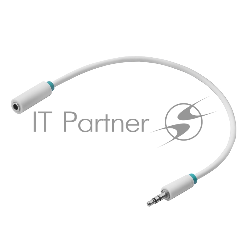 Удлинитель аудио Greenconnect 0.25m jack 3,5mm/jack 3,5mm белый, зеленая окантовка, ультрагибкий, 28AWG, M/F, Premium GCR-STM1662-0.25m, экран, стерео Greenconnect Удлинитель аудио 0.25m jack 3,5mm/jack 3,5mm белый, зеленая окантовка, ультрагибкий, 2