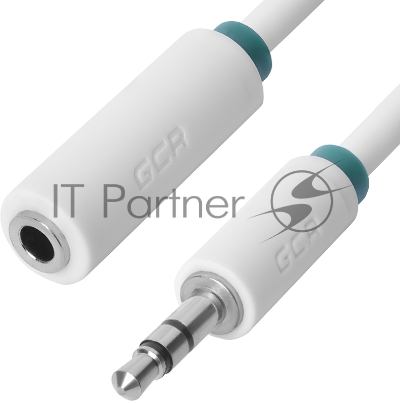 Удлинитель аудио Greenconnect 0.25m jack 3,5mm/jack 3,5mm белый, зеленая окантовка, ультрагибкий, 28AWG, M/F, Premium GCR-STM1662-0.25m, экран, стерео Greenconnect Удлинитель аудио 0.25m jack 3,5mm/jack 3,5mm белый, зеленая окантовка, ультрагибкий, 2