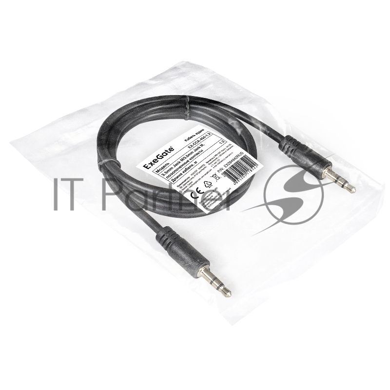 Кабель аудио ExeGate EX284942RUS EX-CCA-404-1.2 (3.5mm Jack M/3.5mm Jack M, 1,2м, позолоченные контакты)