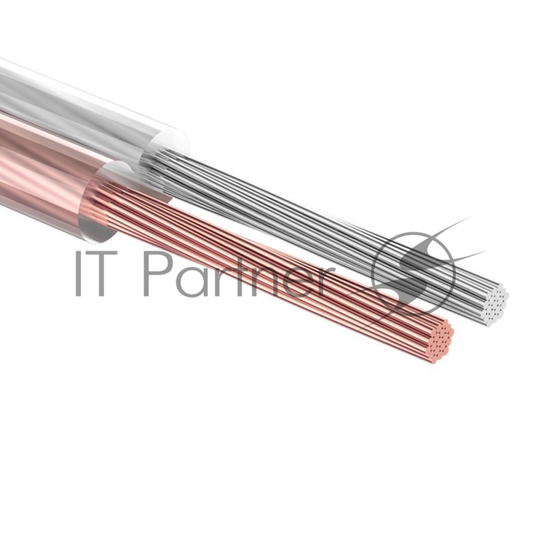 Кабель акустический REXANT 2х0,50 мм², прозрачный SILICON, мини-бухта 5 м