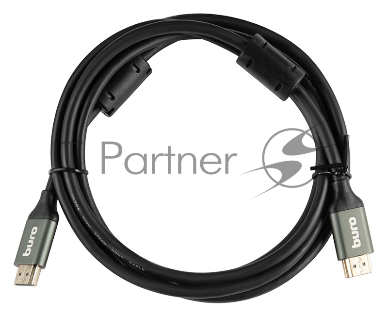Кабель аудио-видео Buro HDMI (m)/HDMI (m) 2м. феррит.кольца Позолоченные контакты черный (BHP-HDMI-2.1-2G)