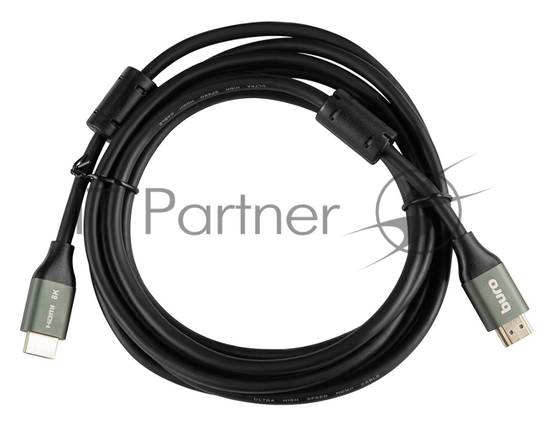 Кабель аудио-видео Buro HDMI (m)/HDMI (m) 3м. феррит.кольца Позолоченные контакты черный (BHP-HDMI-2.1-3G)