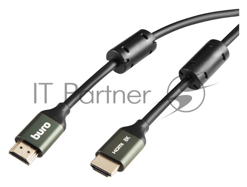 Кабель аудио-видео Buro HDMI (m)/HDMI (m) 5м. феррит.кольца Позолоченные контакты черный (BHP-HDMI-2.1-5G)