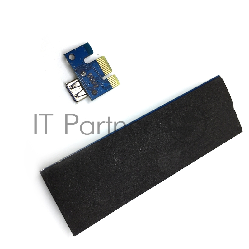 Переходник/удлинитель Espada USB Riser card PCI-E x1 Male to PCI-E x16 Female с питанием 6Pin, EpciEkit, в комплекте кабель usb 3.0