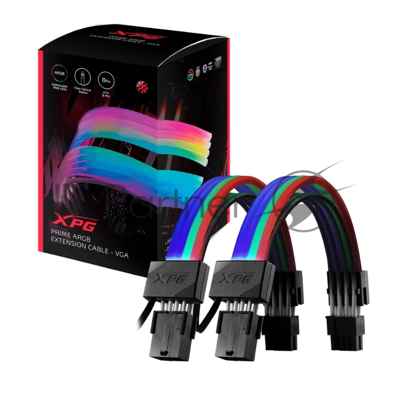 Удлинитель кабеля питания видео платы со светодиодами XPG ARGBEXCABLE-VGA-BKCWW