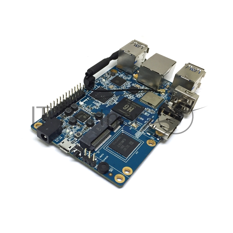 Микрокомпьютер Orange PI 3 2Gb + 8Gb EMMC, Android 7, с кабелем питания. (44286)