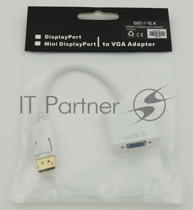 Переходник Belsis Display port (male) to VGA (female)