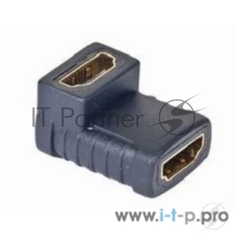 Переходник Gembird Переходник HDMI-HDMI 19F/19F, угловой, золотые разъемы, пакет A-HDMI-FFL