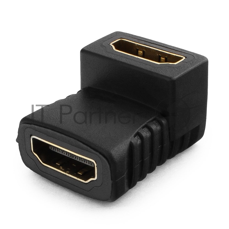 Переходник Gembird Переходник HDMI-HDMI 19F/19F, угловой, золотые разъемы, пакет A-HDMI-FFL