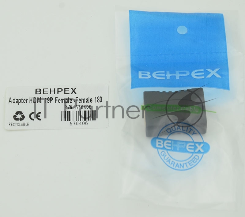 Адаптер аудио-видео HDMI (f)/HDMI (f) черный