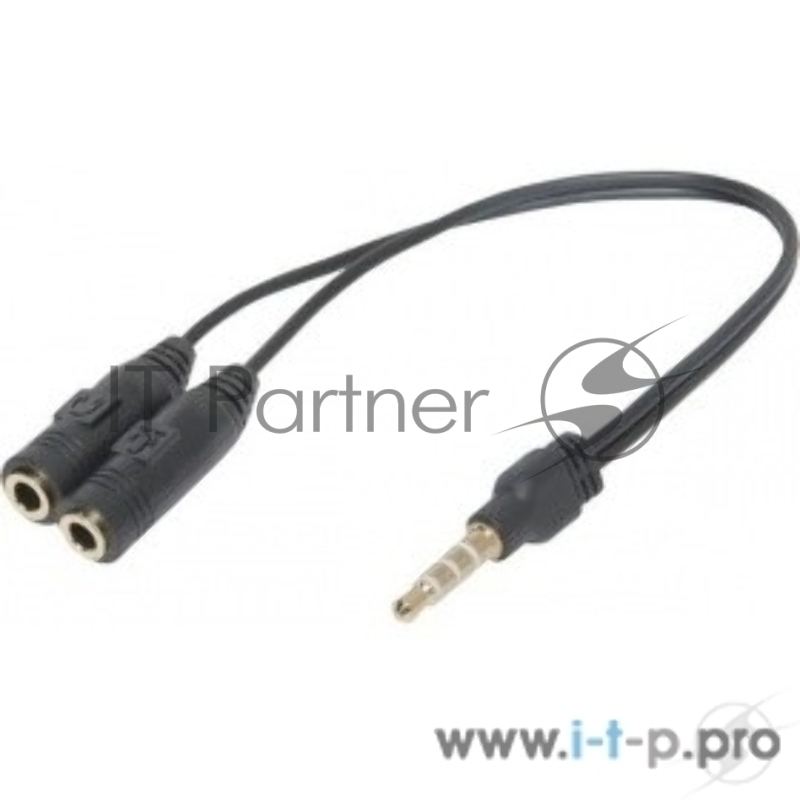 Переходник Defender Headset Jack 2*3.5jack—3.5 4pin jack 0,15м