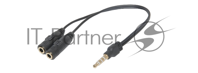 Переходник Defender Headset Jack 2*3.5jack—3.5 4pin jack 0,15м