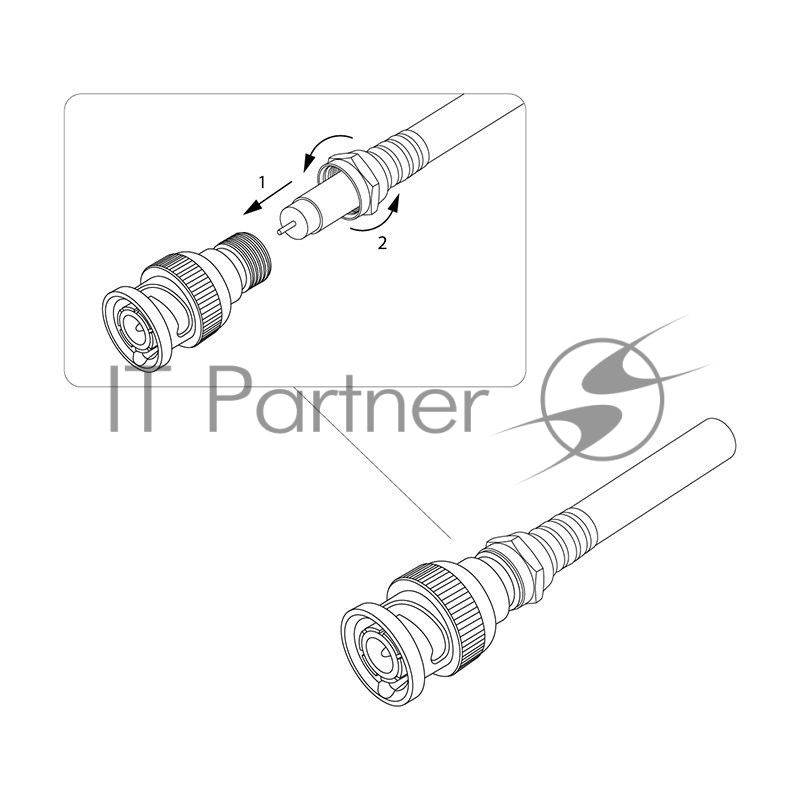 Переходник Rexant (05-3201) ПЕРЕХОД штекер BNC - гнездо F