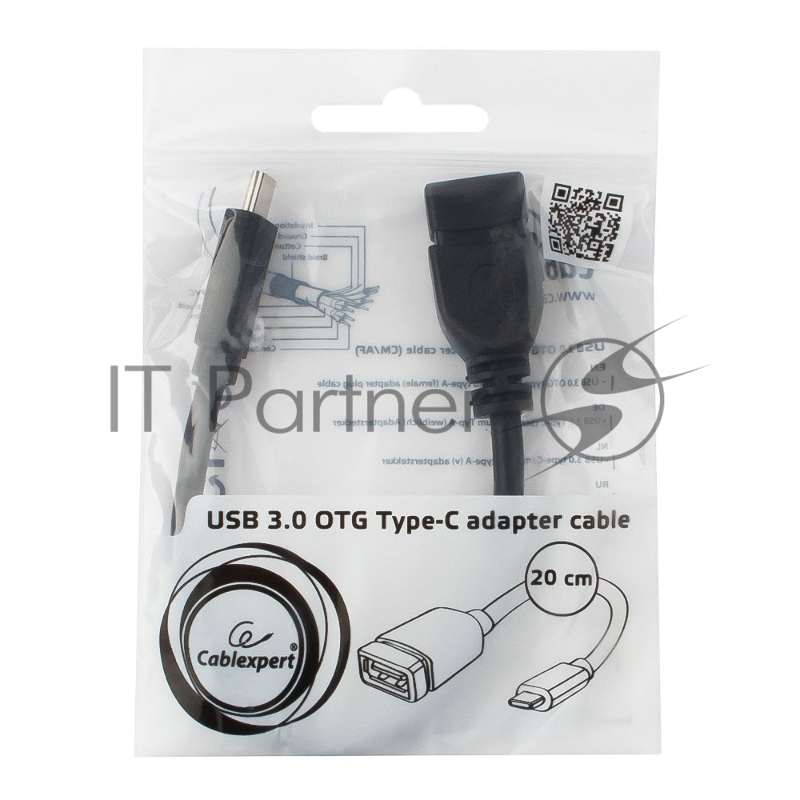 Переходник Cablexpert Переходник USB OTG, USB Type-C/USB 3.0F, пакет (A-OTG-CMAF3-01)