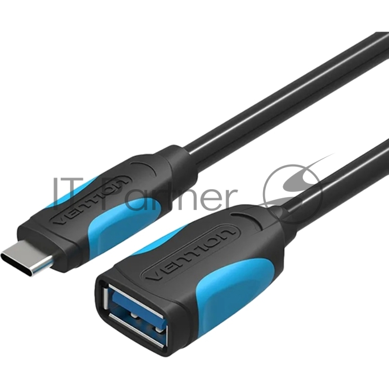 Адаптер-переходник Vention USB Type C M/ OTG USB 3.0 AF, гибкий - 0,1м. VAS-A51-B010