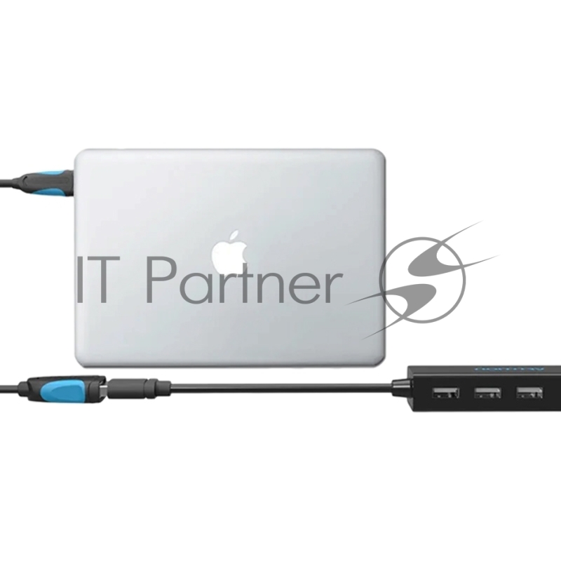 Адаптер-переходник Vention USB Type C M/ OTG USB 3.0 AF, гибкий - 0,1м. VAS-A51-B010