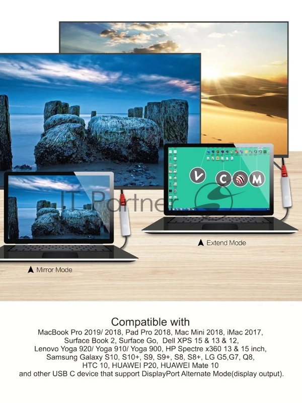 Адаптер USB3.1 TO DP CU453 VCOM