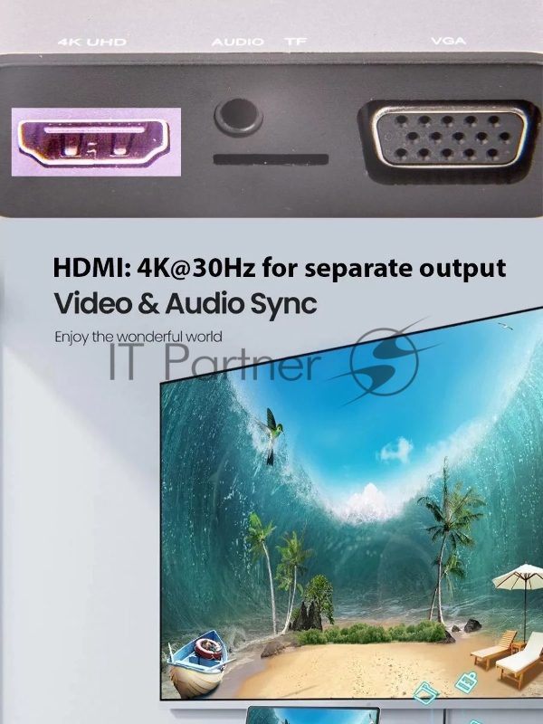 Адаптер USB-C TO HDMI CU425M VCOM