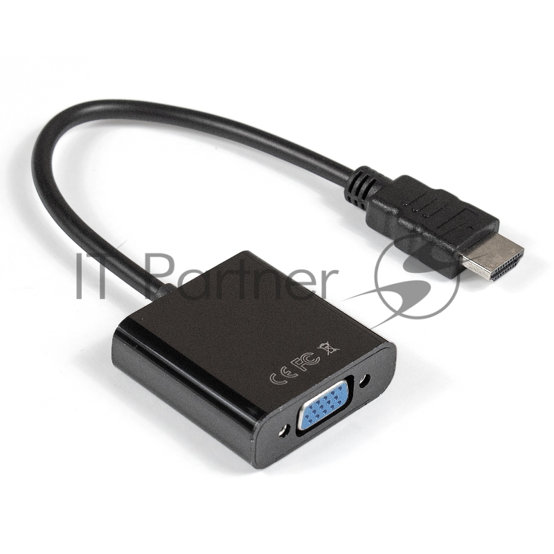 Кабель-переходник Exegate EX284926RUS HDMI-VGA ExeGate EX-HDMIM-VGAF-0.15 (19M/15F, 0,15м)