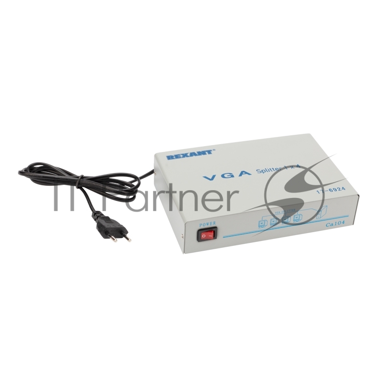 Делитель гнездо VGA на 4 гнезда VGA, 150 МГц, металл REXANT