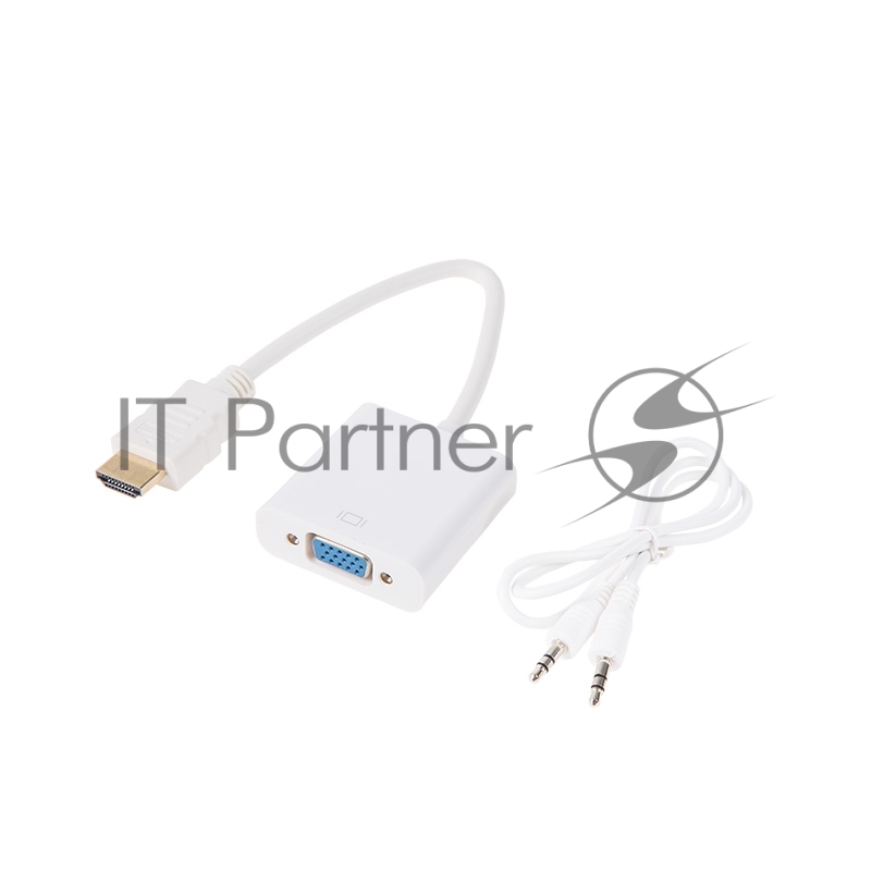 Переходник штекер HDMI - гнездо VGA, провод + шнур стерео 3,5 мм REXANT