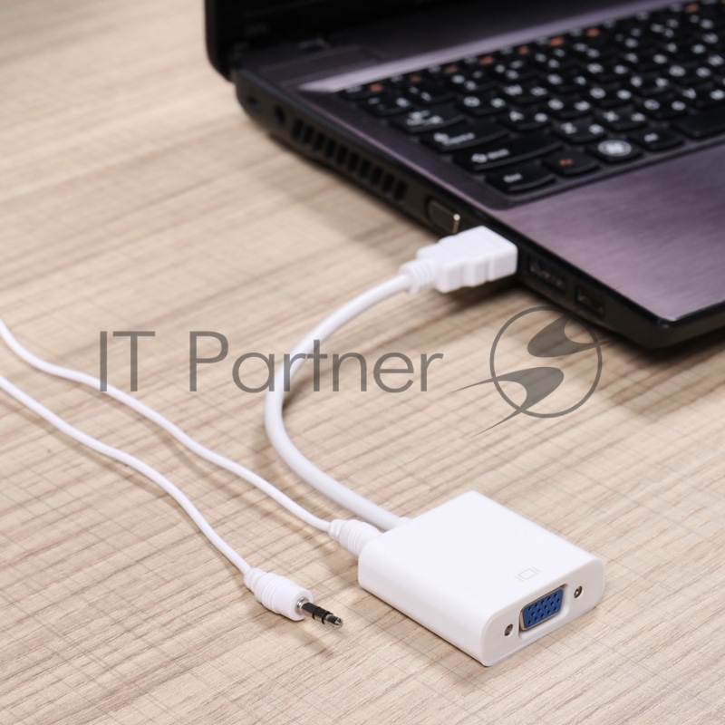 Переходник штекер HDMI - гнездо VGA, провод + шнур стерео 3,5 мм REXANT