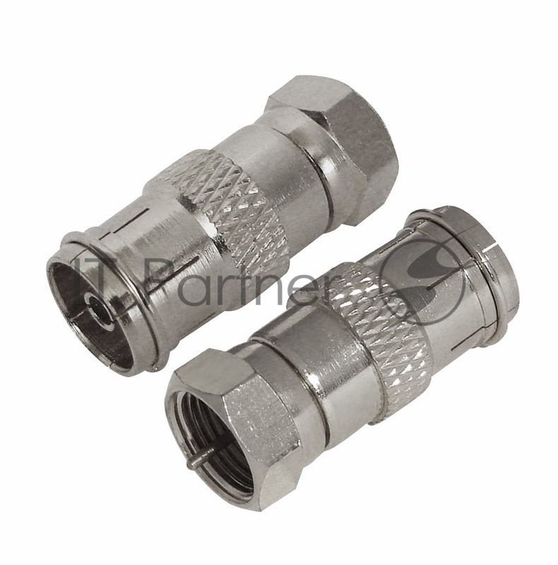 Переходник антенный, (штекер F - гнездо TV), (1шт.) REXANT